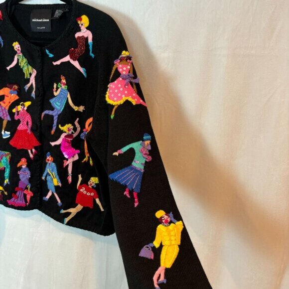 Michael Simon fashionista's through the decade Women's Cotton Cardigan Size XL - Picture 4 of 16